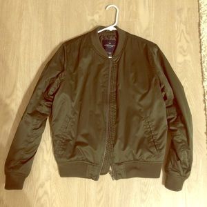 Dark green bomber jacket
